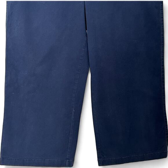 Denim and Co. Easywear Twill Cropped Wide Leg Pants Navy (14) - Picture 4 of 12